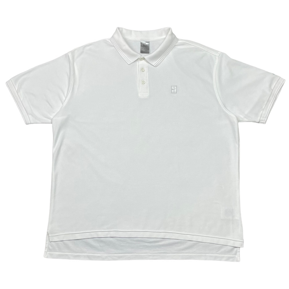 Nike Court 3 Button Polo Shirt Triple White y2k 00s New/VNDS sz Men’s X-LARGE